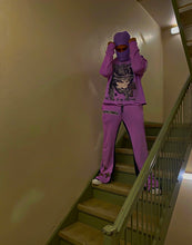 Load image into Gallery viewer, PURPLE JESUS ACID-WASHED HOODIE
