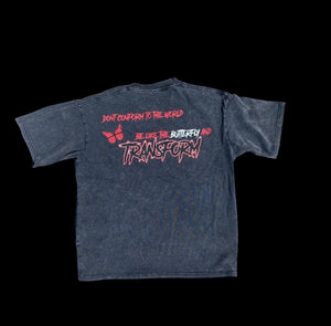Butterfly tee (Black+red logo)