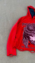 Load and play video in Gallery viewer, RED JESUS ACID-WASHED HOODIE
